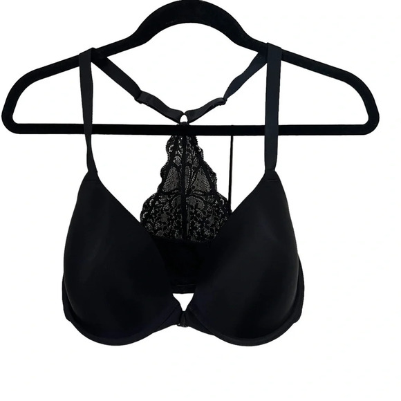 Wacoal TShirt Bra Black Lace Front Closure Size 34DDD - Picture 3 of 16